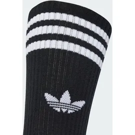 adidas 3-Streifen High Crew Socken 3 Paar Schwarz 31-33