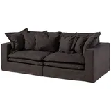 Massivmoebel24 Sofa 2-Sitzer 238x117x90 dunkelgrau SYLT - 2 Jahre Gewährleistung - mind. 14 Tage Rückgaberecht - Grau