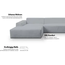werk2 Ecksofa WERK2 "Zeus-XL, Mega-Sofa mit großer Sitztiefe, Stellmaße 311cm x 210cm", grün (moosgrün), B:311cm H:70cm T:210cm, 90% Polyester, 10% Nylon, Sofas, Ecksofa, Curvy Trend Garnitur mit urbaner Optik, bequem, Big-Sofa, L-Form