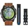 Garmin D2TM Mach 2 Pro BT 51 mm Titaniumgehäuse Carbon Grau Lederarmband braun/Silikonarmband schwarz