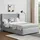 Juskys Polsterbett Savona 120 x 200 cm Hellgrau mit Matratze H3