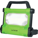 LUCECO leistungsstarker ultraflacher AKKU LED Baustrahler 30W, 2500lm, 6500K, IP54-geschützt, 100-240 V, LWR25BG-EU, schwarz-grün