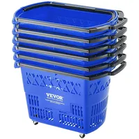 Vevor Einkaufskörbe, 6 Stück, 39 l Einkaufswagen mit Griffen,