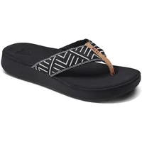 REEF Cushion Cloud TX Womens Flip Flop, Super Soft Molded Footbed, Arch Support., Black Geo, 41 EU - 41 EU