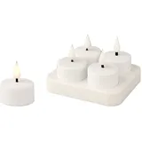 Lumineo LED Teelichter 4cm Kunststoff Ø 4 cm - 4er Pack