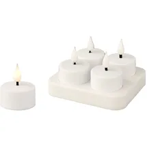 Lumineo LED Teelichter 4cm Kunststoff Ø 4 cm - 4er Pack