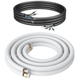 Kältebringer Kältebringer® 1-15m Kältemittelleitung 1/4“ + 3/8" Montage-Set für Split-Klimaanlage (4-adrig)