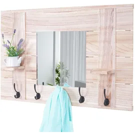 Mendler Garderobenpaneel HWC-C89 Braun