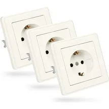 Absina Schuko-Steckdose 3x Unterputz Weiß 3 St.