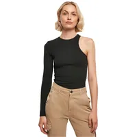 URBAN CLASSICS Organic Stretch Asymmetric Langarm-body Black XS