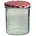 48er Set Marmeladenglas Einmachglas Einweckglas To 82 rot karierter Deckel incl Diamant-Zucker Gelierzauber Rezeptheft