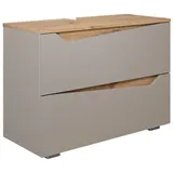 Vicco Waschbeckenunterschrank Marelle 2 Schubladen 80 x 57,5 x 35 cm Grau
