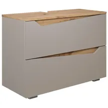 Vicco Waschbeckenunterschrank Marelle 2 Schubladen 80 x 57,5 x 35 cm Grau