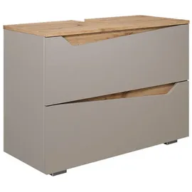 Vicco Waschbeckenunterschrank Marelle 2 Schubladen 80 x 57,5 x 35 cm Grau