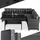 CASARIA Ecklounge Set Polyrattan grau