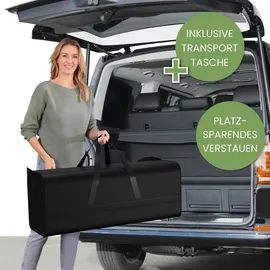 eloneo Schlaf Reise-Set Visko-Matratzenauflage, Visko-Kopfkissen, hochwertige Transporttasche, 100% Visco, weiß, Visco-Topper: B 90 x 200 cm)