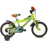 Fahrrad, Kind Baby 14 " 1V Grün Super Ninja mit Bremsen Räder Borr