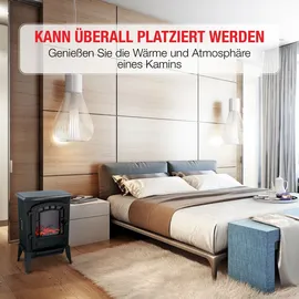 Classic Fire Torino – Dekorativer elektrischer Wandkamin mit 2000 W in Schwarz