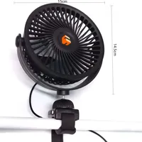 QITA 5-Zoll-Ventilatorkopf Ventilator 360° Rotation Fan mit Bandbefestigungsbasis und