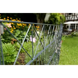 GAH Alberts Alberts Doppelstabmatten-Grundset Nexus 200 x 120 cm 18 m anthrazit