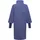 Navahoo modischer Damen Übergangsmantel in Woll-Optik Trenchcoat mit Rippstrick-Ärmeln Polarblüte 14 Blue Violet Gr. XS - XS