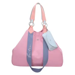 Henkeltasche FRITZI AUS PREUSSEN "Izzy", Damen, Gr. B/H/T: 16cm x 36cm x 50cm, rosa, Baumwolle, Taschen, aus veganen Materialien