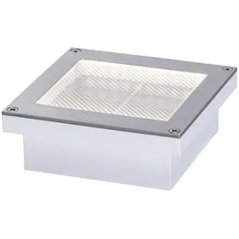Paulmann Solar LED Bodeneinbauleuchte Aron Kunststoff 10x10 cm mit Bewegungsmelder weiß