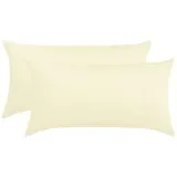 Traumschlaf Kissenbezug Edel-Linon 40 x 80 cm Beige