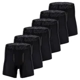 Under Armour Boxershort 6er Pack in Schwarz XL