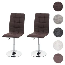 MCW Esszimmerstuhl C41-2-h Polyester braun 2er Set