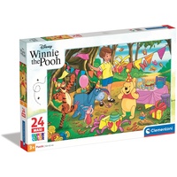 CLEMENTONI 24201 Maxi Winnie the Pooh – Puzzle 24 Teile ab 3 Jahren, farbenfrohes Kinderpuzzle mit extra großen Puzzleteilen, Geschicklichkeitsspiel für Kinder