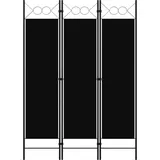 vidaXL 3-tlg. Raumteiler Schwarz 120 x 180 cm