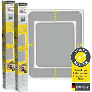 EasyMaxx Insect Protect - Teleskop-Insektenschutzgitter - weiß - 2er-Set