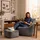 I.C.O.N. icon Sitzsack Riesen Sessel aus Cord Flauschig „Natalia" mit Hocker (Spar-Set, 1 x Sitzsack-Sessel, 1 x Fußhocker), Sitzsack XXL, Made in Germany, für Erwachsene & Kinder, für Wohnzimmer grau