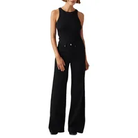 Levi's Damen 318 Shaping Wide Leg Jeans, Soft Black,