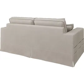 Home Affaire 3-Sitzer HOME AFFAIRE "ALISSAS BIS mit vielen Kissen, Biesen an den Kissen", beige, B:196cm H:95cm T:108cm, 92% Polyester, 8% Nylon, Sofas, Hussen-Optik, kleine Taschen an der Seite zum Verstauen