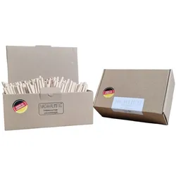 NACHHALMTIG Trinkhalme, Strohhalme, braun, Papier, Made in Germany,  FSC-zertifiziertes Papier, 8 mm x 200 mm, im Karton je 250 Stück, aus eigener Produktion.