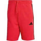 adidas Essentials 3-Streifen Herren Shorts, rot - L
