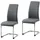 Hti-Living Schwingstuhl Kunstleder grau 2er Set