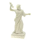 Kremers Schatzkiste Alabaster Deko Figur Zeus nordischer Göttervater 16 cm Skulptur weiß