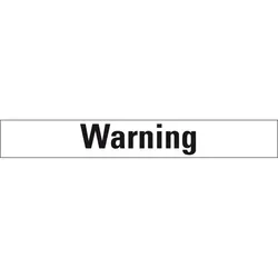 Aufkleber I Signalwort Warning, Folie, selbstklebend, 37x15mm, 30/Bogen, GHS-Verordnung