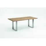 Niehoff Noah Gartentisch 160-260 x 95 x 76 cm Braun/Silberfarben