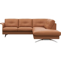 FLEXLUX Ecksofa Glow, super bequem durch hochwertigem Sitzaufbau mit Federkern, L-Form, Modernes skandinavisches Design braun