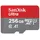 SanDisk microSDHC Ultra 256GB (UHS-1/Cl.10/100MB/s) + Adapter, Tablet (256 GB, microSDHC, UHS-I), Speicherkarte