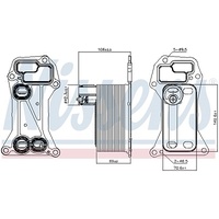 NISSENS Ölkühler 90901 für BMW 5 7 3 X5 X6