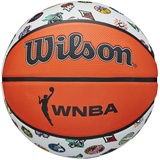 Wilson Basketball WNBA ALL TEAM, Outdoor, Gummi, Größe: 6, Braun/Weiß