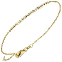 Schmuck Krone Goldarmband Armband mit 7 Brillanten 0,06 Ct. 585 Gelbgold, 17,5cm, Gold 585 goldfarben