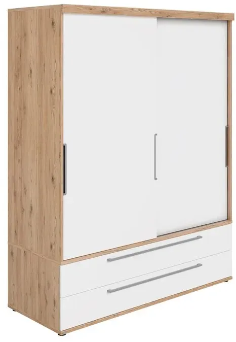Paidi Schiebetürenschrank Fionn 164 x 207 cm Holzoptik Weiß