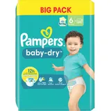 Pampers Pampers® Windeln baby-dryTM BIG PACK Größe Gr.6 (13-18 kg) für Kids und Teens (4-12 Jahre), 44 St.