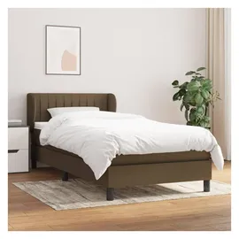 vidaXL Boxspringbett 100 x 200 cm Dunkelbraun